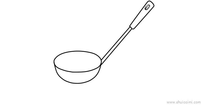 勺子儿童画怎么画勺子简笔画顺序