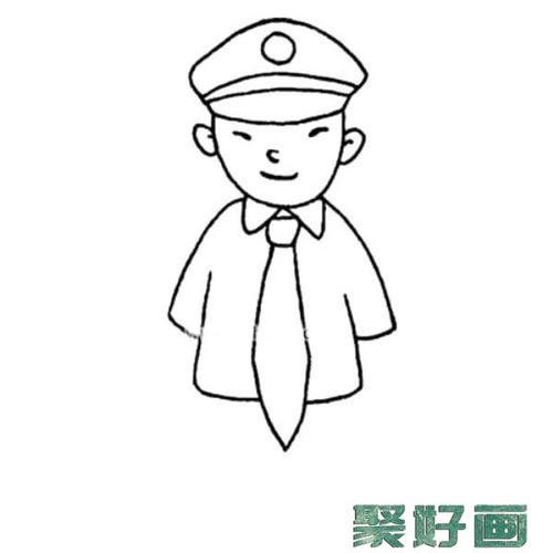 飞机机长简笔画步骤图片怎么画简笔画教程