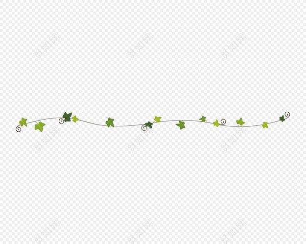 清新植物分隔线矢量元素