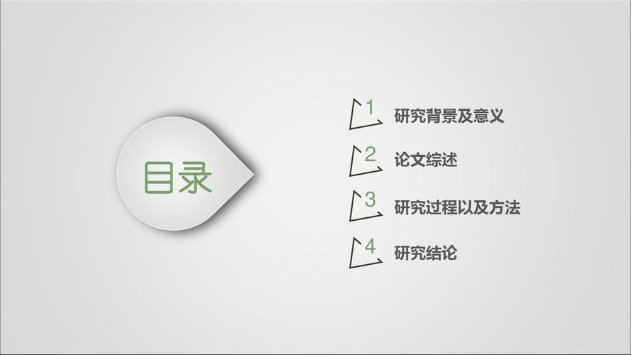 绿色清新简约极简设计毕业论文答辩ppt模板