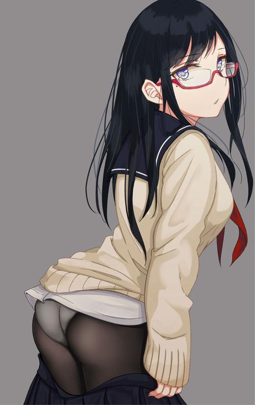 jk制服黑长直的御姐范儿 p站画师サイトー作品选_动漫