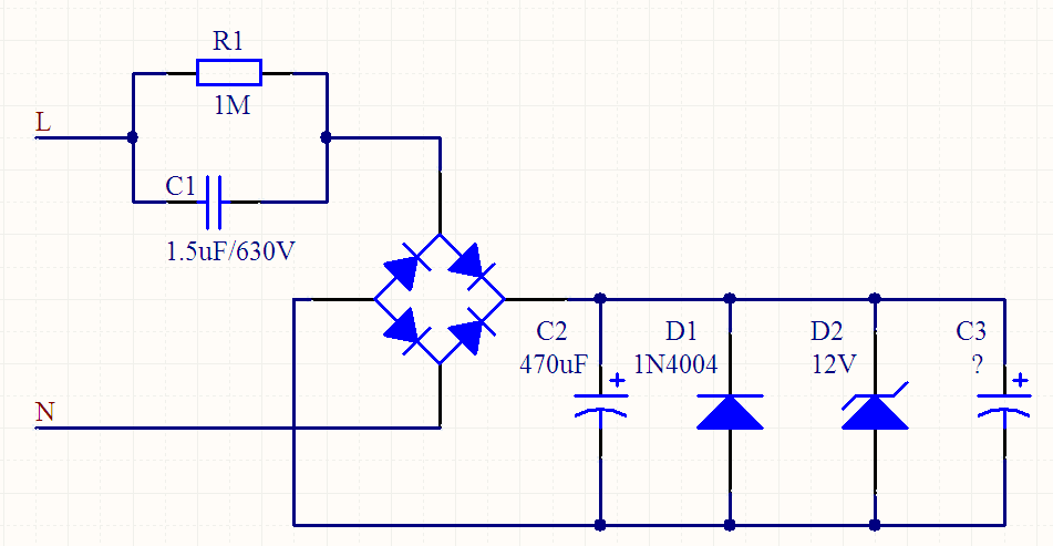 该电路图中稳压二极管的滤波电容大小去多少比较合适