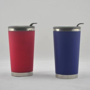 350ml双层不锈钢果冻咖啡杯汽车水杯子随手隔热口杯环保马克杯具