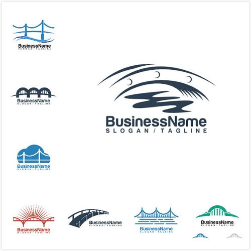 桥,拱形桥,云形,桥栏杆,公路桥,孔桥,流水,logo设计,商标设计,标志