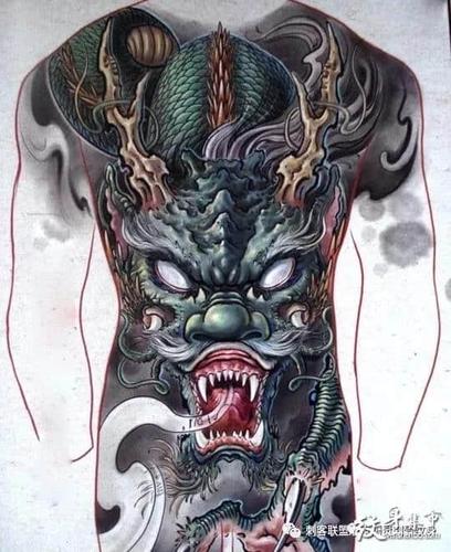 满背纹身,满背纹身手稿,满背纹身手稿图案