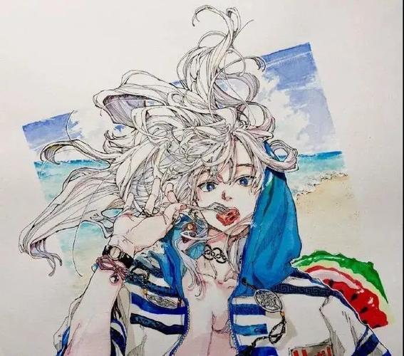 钢笔淡彩人物插画,每一张都超级酷!