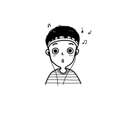 q版线条简约搞怪风可爱手绘头像黑白情侣漫画设计真人照片定制
