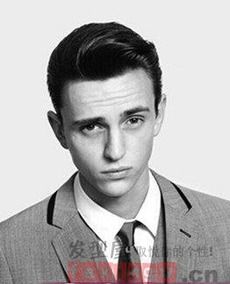 三七分背头发型简笔画