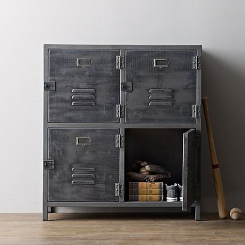 loft柜子loft工业风格 铁艺餐边柜 储存柜复古做旧柜子卧室铁皮柜
