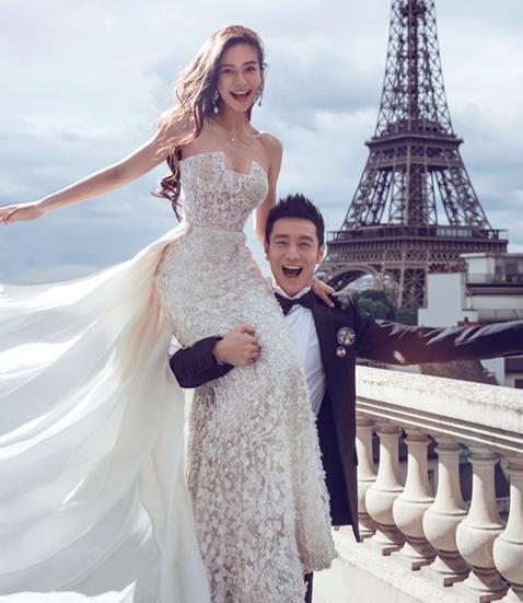 angelababy与黄晓明婚纱照