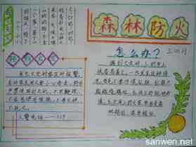 二年级家庭防火手抄报