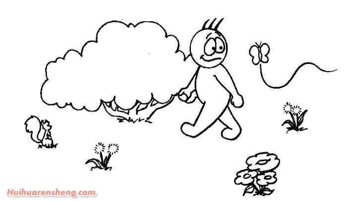 6张春夏秋冬早中晚的简笔画图片(4)