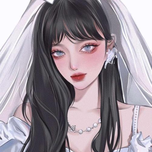 精致女生手绘动漫头像很纯欲风