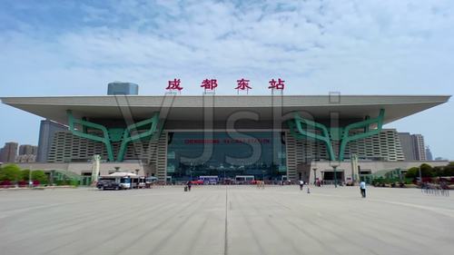 成都东站手持大范围延时摄影