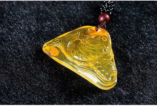 y/鼎艺 天然琥珀吊坠 金珀晶珀巧雕游鱼吊坠 连年有余挂件 dy1020-29
