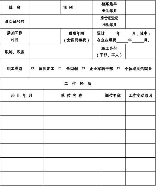 济宁市企业职工正常退休审批表