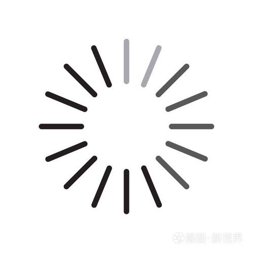 在白色背景下加载图标矢量符号和符号