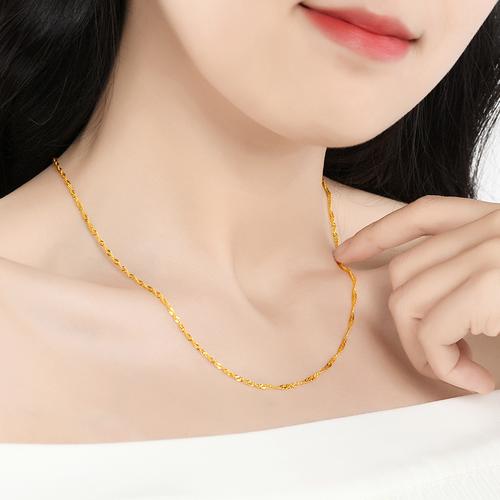 phoenisess凤禧旗舰店-黄金项链女999足金镶和田玉天鹅吊坠女款玉石