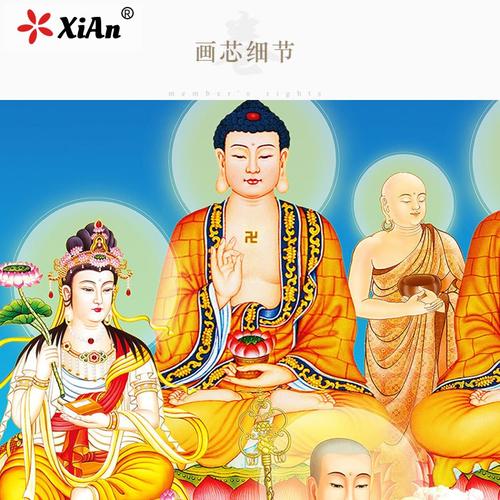 全堂佛菩萨佛像画全佛图万佛图如来佛祖观音菩萨画像卷轴装饰画