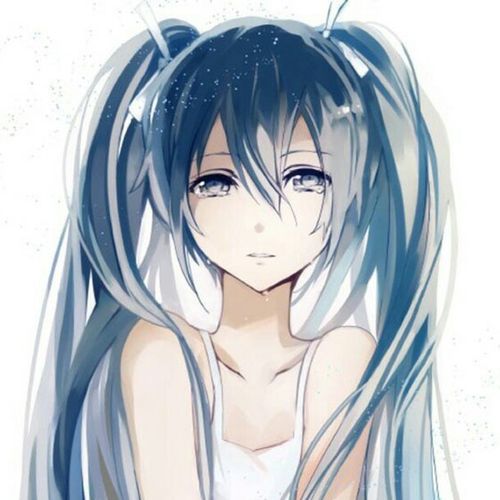 动漫二次元头像 女生头像 小清新 唯美 双马尾 初音 伤感