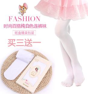 六指鼠夏天女童练功丝袜连裤袜小学生白色天鹅绒薄款跳舞蹈袜子
