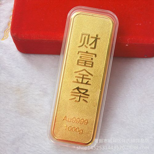 财富投资金条大金条1000克橱窗摆件展示样本仿金条镀金金砖批发