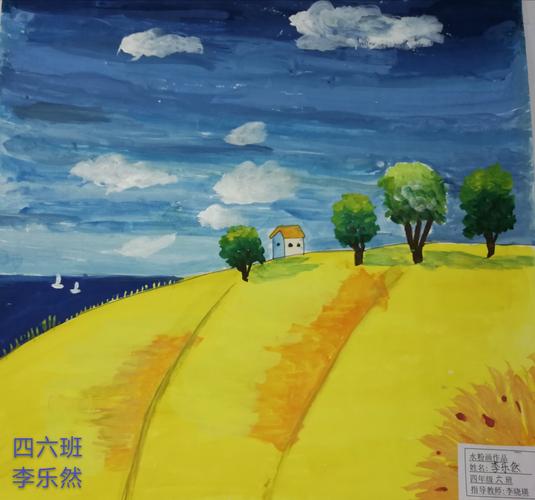 海口寰小四年级学生水粉画作品