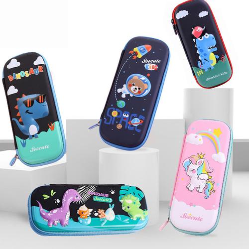 学生笔袋小学生文具盒卡通儿童铅笔盒3d大容量防水简约文具开学礼物