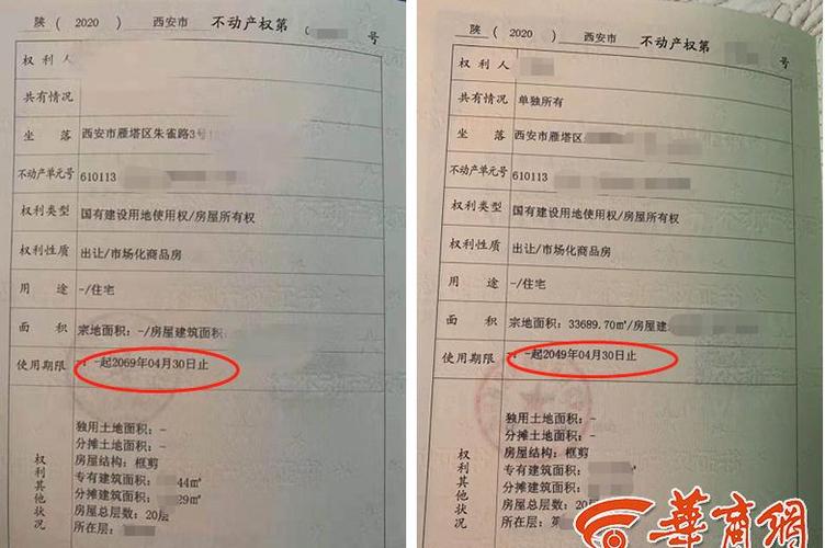 原创西安伟丰花园小区70年产权房突变50年 有业主新买的二手房产权