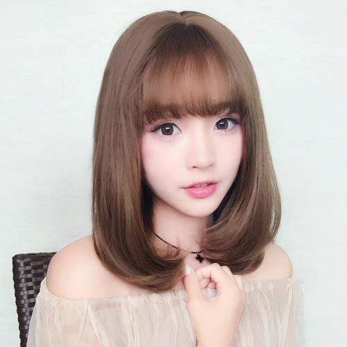 头内扣短卷发中长卷发大波浪修脸蓬松自然梨花头套 bobo 假发女短发