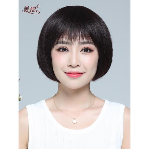 女人40岁短发发型减龄,2021年流行发型女减龄 高档瑞贝卡假发女短发真发全真人发波波头减龄造型