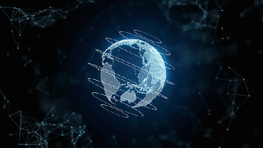 科技粒子地球背景gif