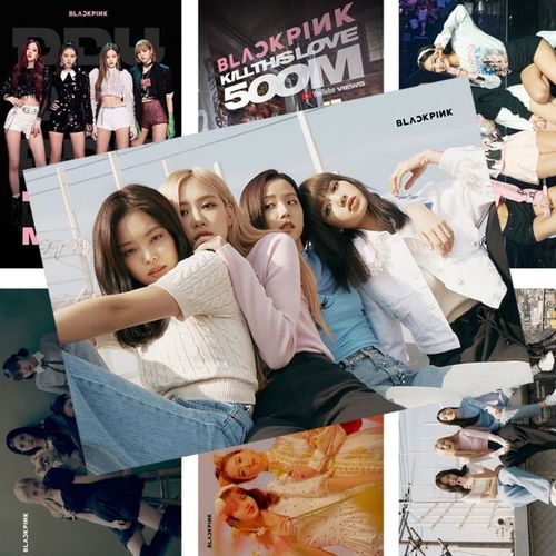 BlackPink高清,blackpink高清壁纸四人 blackpink高清签名海报周边lisa金智秀金智妮朴彩英宿舍墙壁贴纸