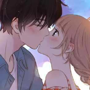 床上情侣头像接吻图片