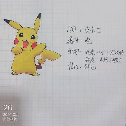 一个画功很浅的人来画一画精灵宝可梦里的皮卡丘