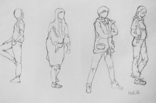 姓名: 杨晓路 速写 7级 辅导老师: 屈锦老师姓名: 郑智 速写 8级 辅导