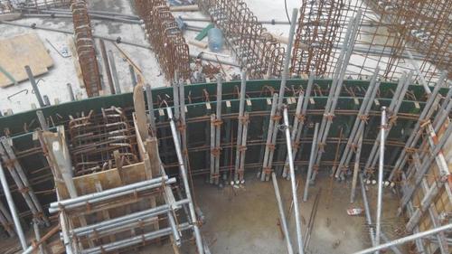 圆弧墙,方柱与异型模板组合实例