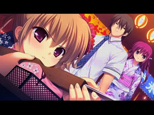 卡通美女图片之校园动漫美女恋爱图片下载