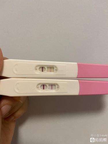 昨天百度说红杠很浅的话容易假阳性,赶快又买了个验孕