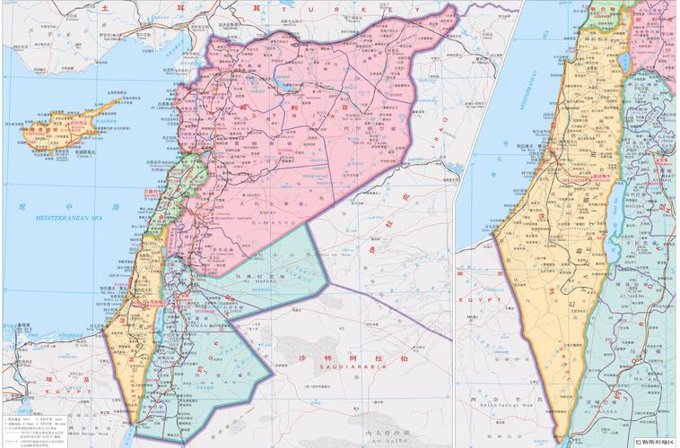 以色列地图高清全图中文版