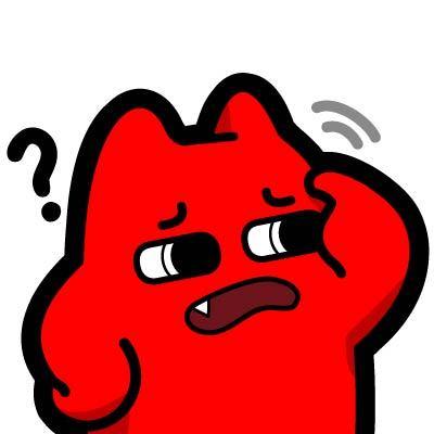 03 魔鬼猫表情-不清楚诶】#半身 疑惑 摸脑袋 疑问 问号 ip动漫 魔性