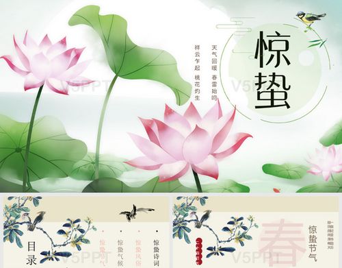 二十四节气惊蛰ppt模板