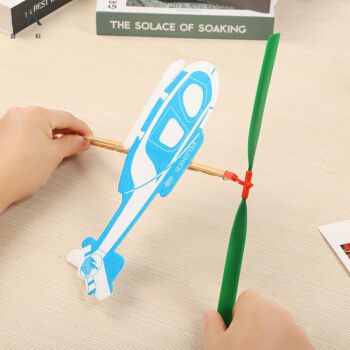 新猛虎直升机橡皮筋动力飞机比赛航模飞机模型橡筋飞机科技小制作