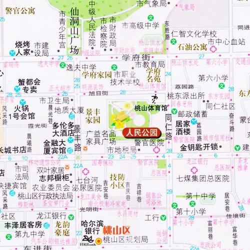 七台河旅游交通图 七台河市交通行政区划地图 景点指南 七台河城区