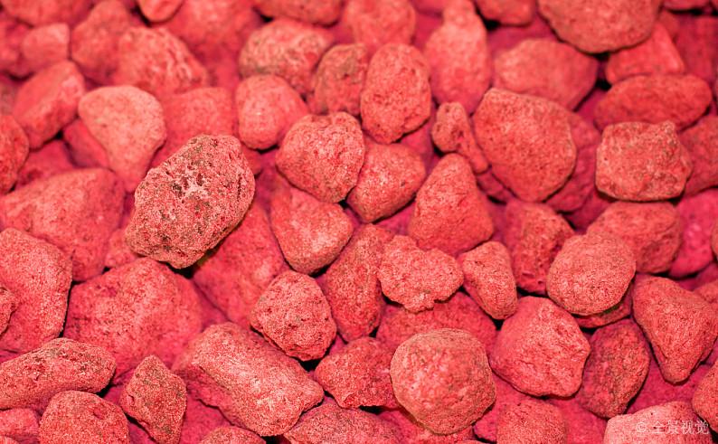 红色背景_石头_火山岩_高清图片_全景视觉