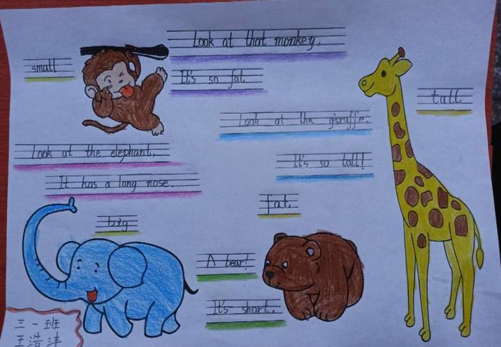 unit3 at the zoo优秀手抄报展示