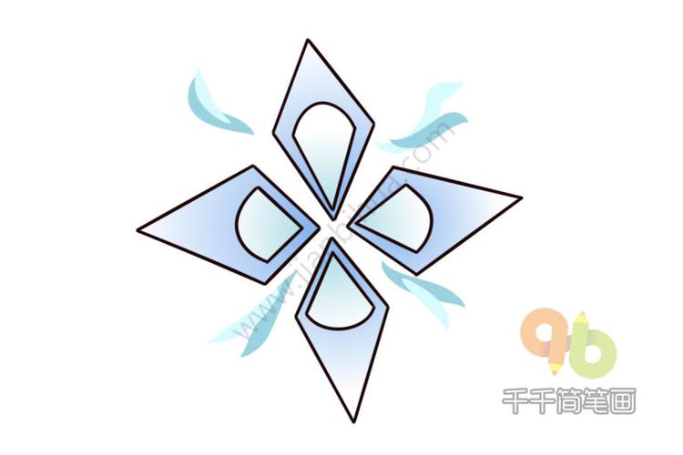 菱形一样的雪花简笔画