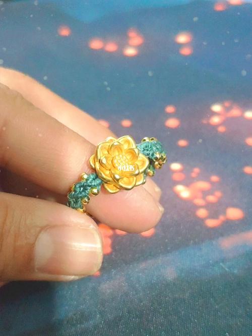 【手工编绳】金珠莲花戒指_编绳_手工制作_戒指_莲花