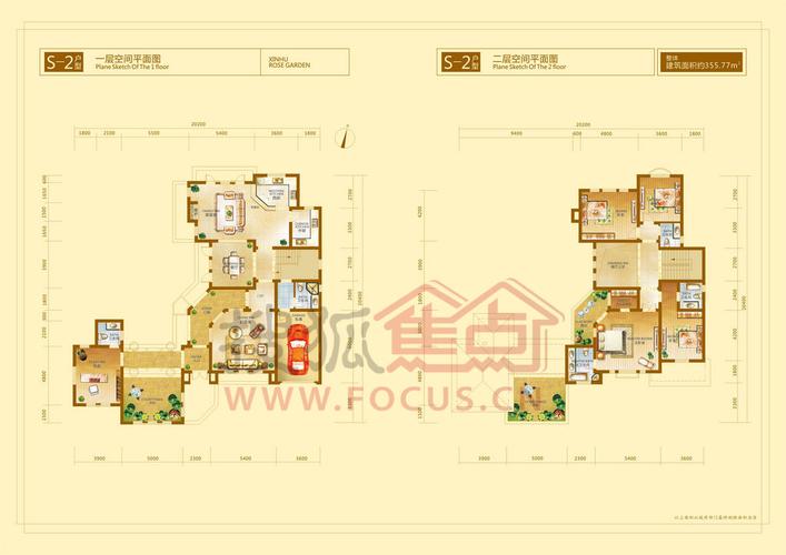 滨州新湖玫瑰园4居/4室3厅4卫 343平米 户型图