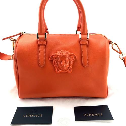 versace 范思哲全皮波士顿肩带手提包